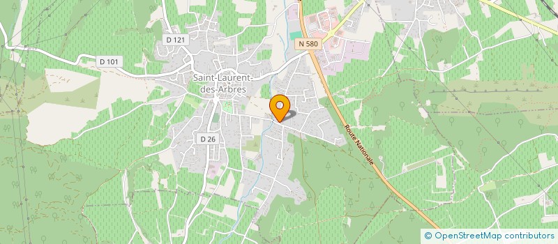 localisation de l'entreprise MONSIEUR FABRICE CLAPIER  SAINT-LAURENT-DES-ARBRES
