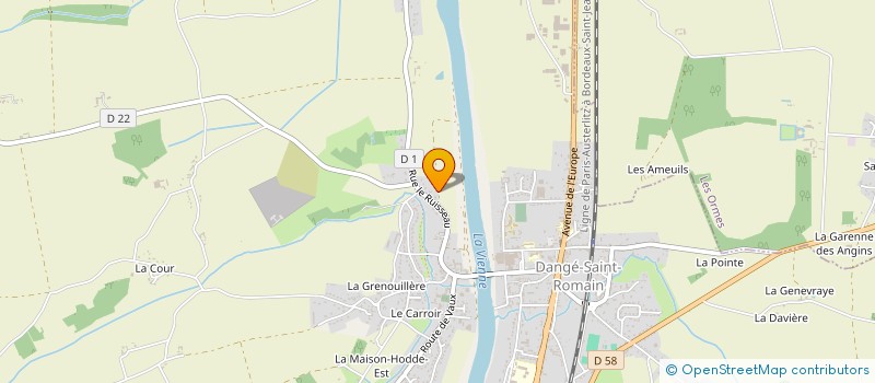 localisation de l'entreprise MONSIEUR FABRICE CLOPEAU  DANGE-SAINT-ROMAIN