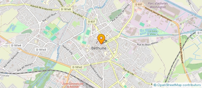 localisation de l'entreprise MONSIEUR FABRICE CODRON  BETHUNE