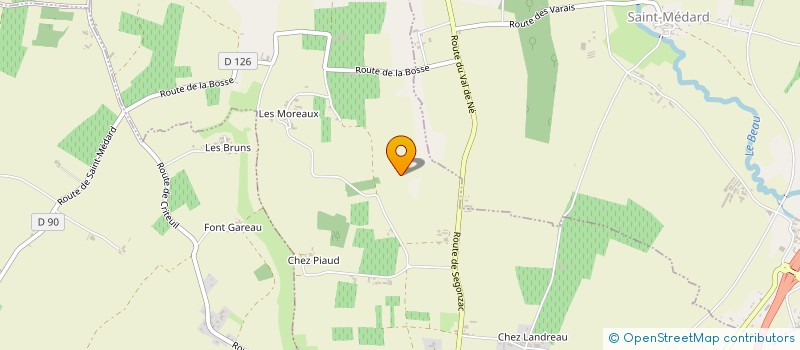 localisation de l'entreprise MONSIEUR FABRICE COIFFARD à BRIE-SOUS-BARBEZIEUX