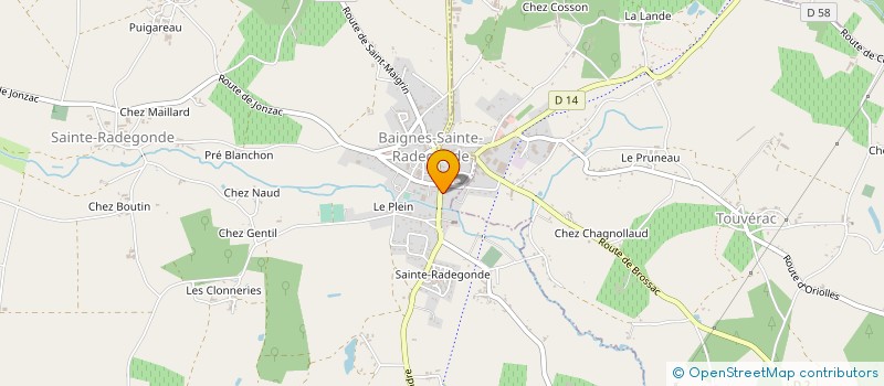 localisation de l'entreprise MONSIEUR FABRICE COURRAUD à BAIGNES-SAINTE-RADEGONDE