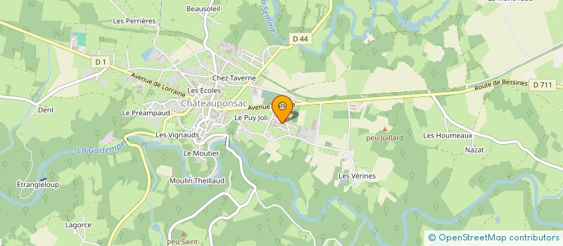 localisation de l'entreprise MONSIEUR FABRICE COUTURAUD  CHATEAUPONSAC