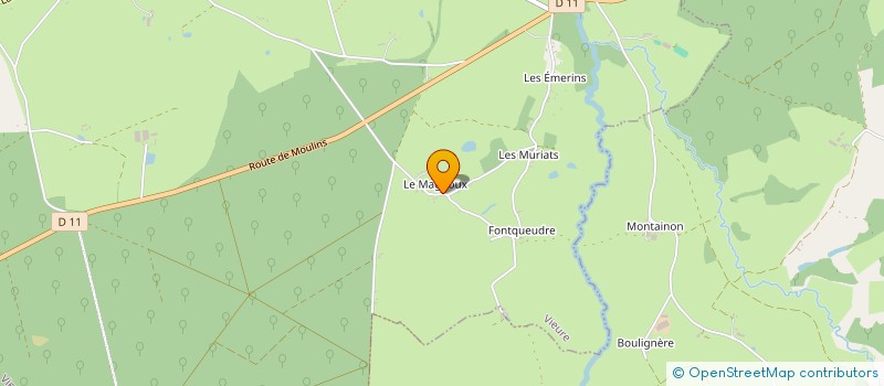 localisation de l'entreprise MONSIEUR FABRICE CREUZIEUX  VIEURE