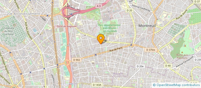 localisation de l'entreprise MONSIEUR FABRICE CROIZE  MONTREUIL
