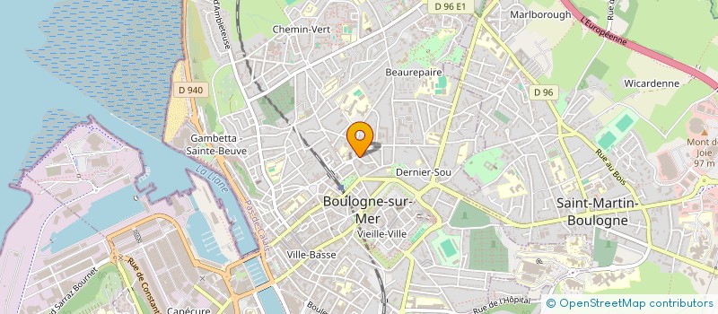 localisation de l'entreprise MONSIEUR FABRICE CUEILLE à BOULOGNE-SUR-MER