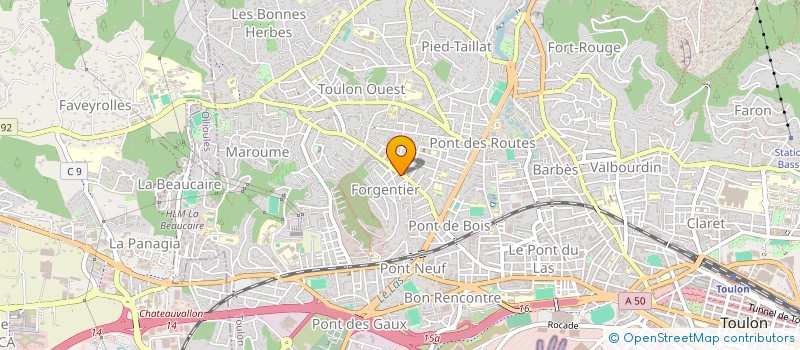 localisation de l'entreprise MONSIEUR FABRICE DAUTEMER  TOULON