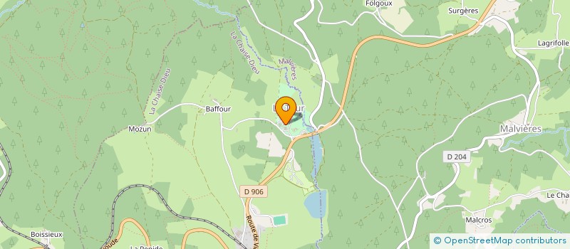 localisation de l'entreprise MONSIEUR FABRICE DE COURSON DE LA VILLENEUVE  LA CHAISE-DIEU