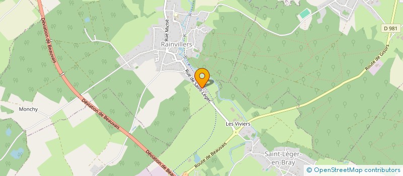 localisation de l'entreprise MONSIEUR FABRICE DELAFONTAINE  RAINVILLERS