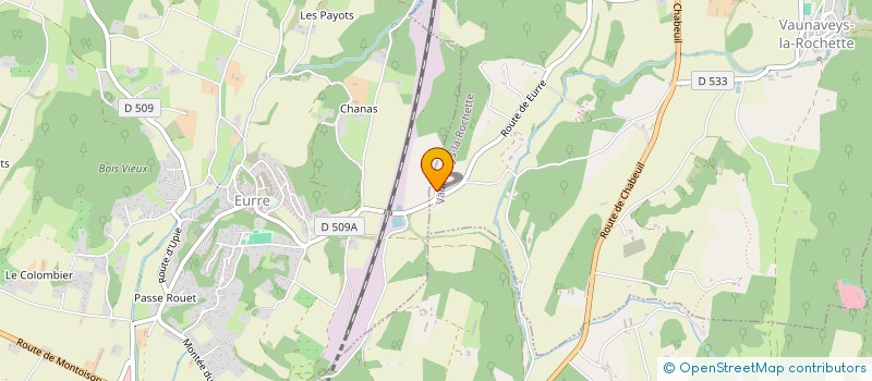 localisation de l'entreprise MONSIEUR FABRICE DELARBRE  VAUNAVEYS LA ROCHETTE