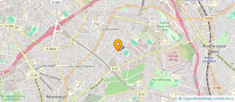 localisation de l'entreprise MONSIEUR FABRICE DELAS à MONTREUIL