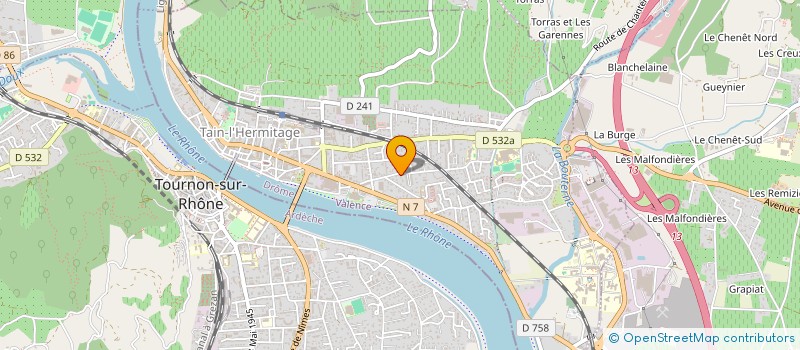 localisation de l'entreprise MONSIEUR FABRICE DELORME  TAIN-L'HERMITAGE