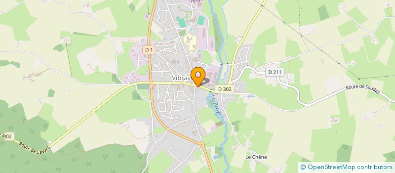 localisation de l'entreprise MONSIEUR FABRICE DESOEUVRE  VIBRAYE