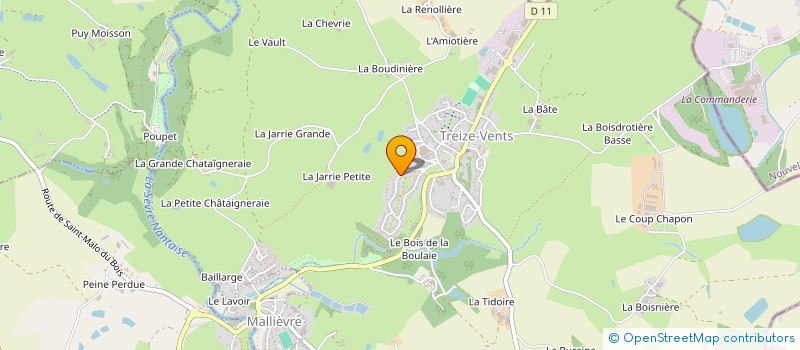 localisation de l'entreprise MONSIEUR FABRICE DEVILLERS  TREIZE-VENTS