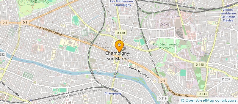 localisation de l'entreprise MONSIEUR FABRICE DINDO à CHAMPIGNY-SUR-MARNE