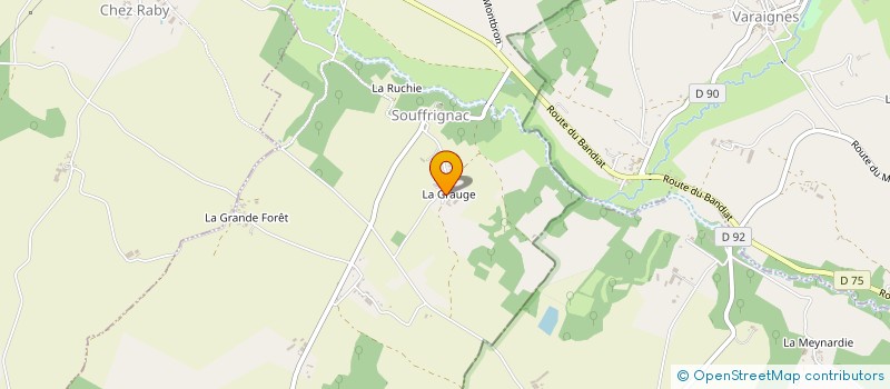 localisation de l'entreprise MONSIEUR FABRICE DOMINGUES à SOUFFRIGNAC
