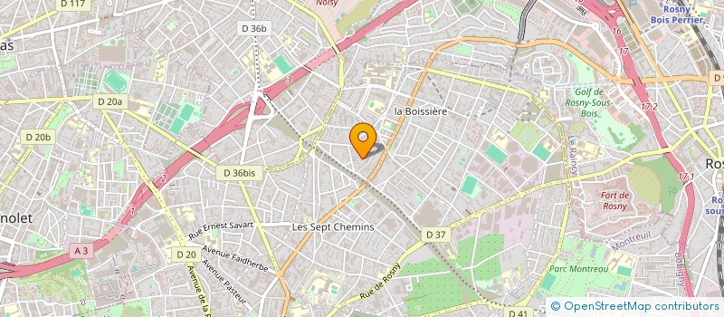 localisation de l'entreprise MONSIEUR FABRICE DONAVIN à MONTREUIL