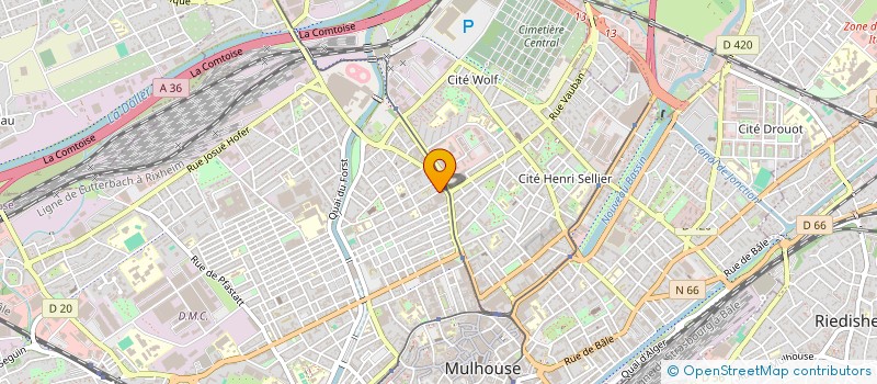 localisation de l'entreprise MONSIEUR FABRICE DUFOUR  MULHOUSE