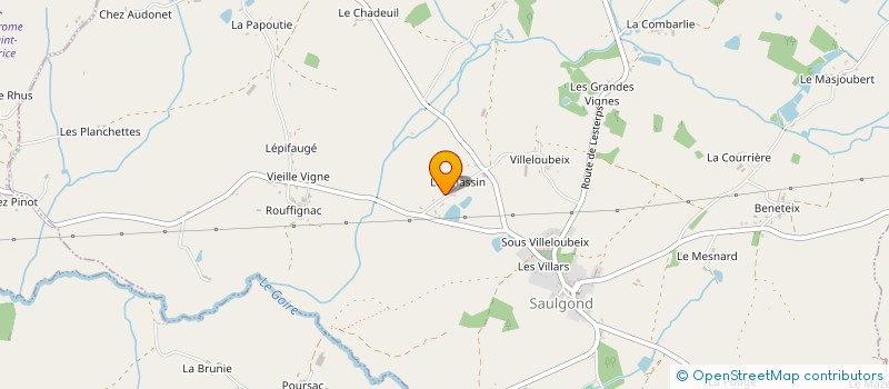 localisation de l'entreprise MONSIEUR FABRICE DUFOURNAUD à SAULGOND