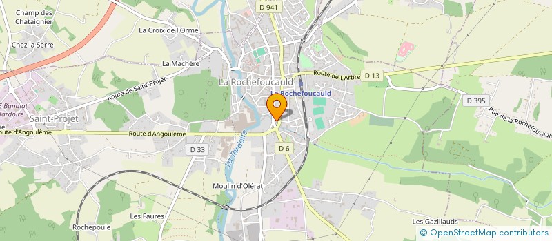 localisation de l'entreprise MONSIEUR FABRICE DUGUE à LA ROCHEFOUCAULD-EN-ANGOUMOIS