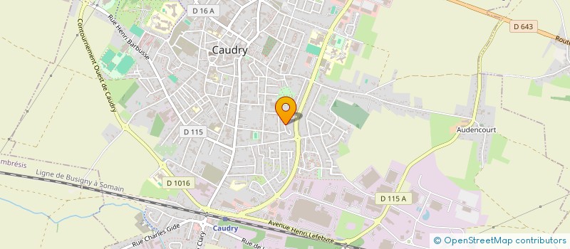 localisation de l'entreprise MONSIEUR FABRICE DUJARDIN  CAUDRY