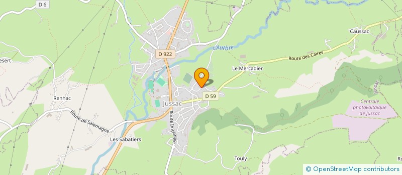 localisation de l'entreprise MONSIEUR FABRICE DURAND à JUSSAC