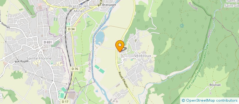 localisation de l'entreprise MONSIEUR FABRICE ECHAUBARD  VEZEZOUX