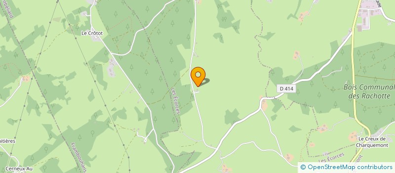 localisation de l'entreprise MONSIEUR FABRICE FAIVRE  LES ECORCES