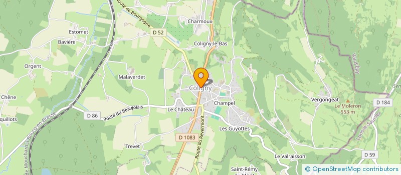 localisation de l'entreprise MONSIEUR FABRICE FAYARD à COLIGNY