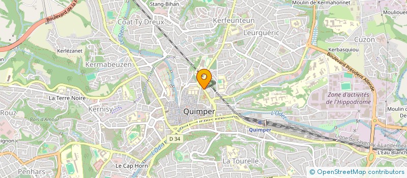 localisation de l'entreprise MONSIEUR FABRICE FEINTE à QUIMPER