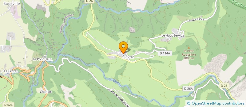 localisation de l'entreprise MONSIEUR FABRICE FOREST  SIEVOZ