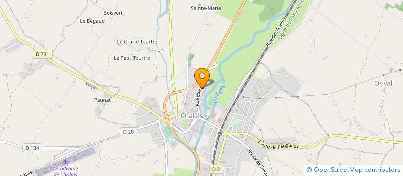 localisation de l'entreprise MONSIEUR FABRICE FORTIER à CHALAIS
