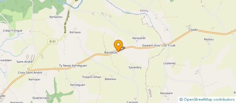 localisation de l'entreprise MONSIEUR FABRICE FOULIARD  ERGUE-GABERIC