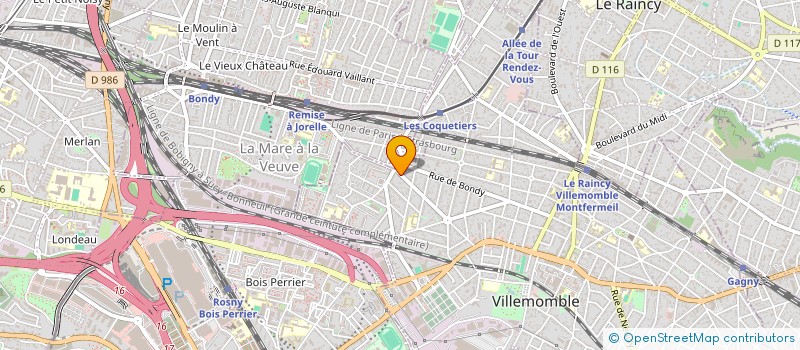 localisation de l'entreprise MONSIEUR FABRICE FRANCHI à VILLEMOMBLE