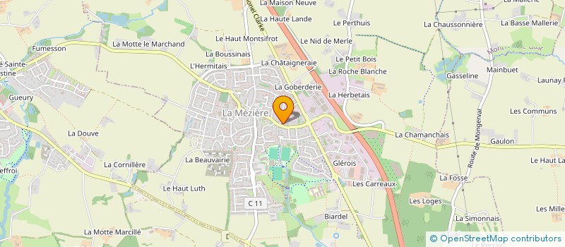 localisation de l'entreprise MONSIEUR FABRICE GARNIER  LA MEZIERE