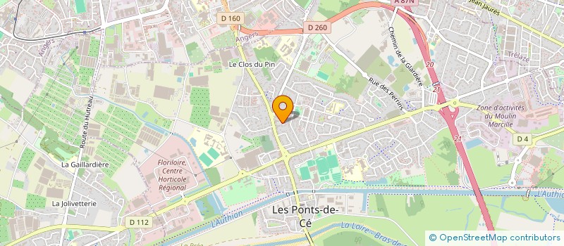 localisation de l'entreprise MONSIEUR FABRICE GASLARD  LES PONTS-DE-CE