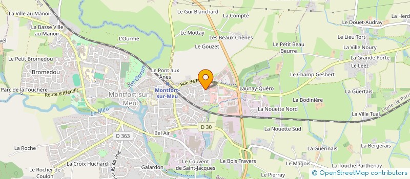 localisation de l'entreprise MONSIEUR FABRICE GAUDIN  MONTFORT-SUR-MEU