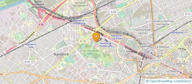 localisation de l'entreprise MONSIEUR FABRICE GAVELLE à NANTERRE