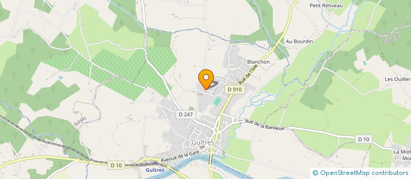 localisation de l'entreprise MONSIEUR FABRICE GERGOUIL  GUITRES