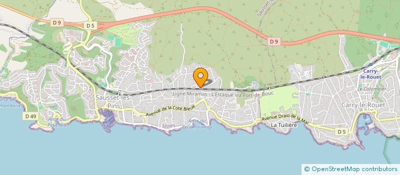 localisation de l'entreprise MONSIEUR FABRICE GILLOT  SAUSSET-LES-PINS