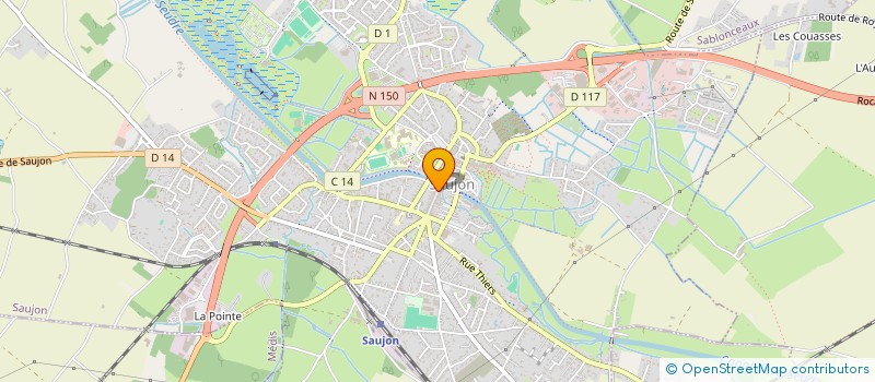 localisation de l'entreprise MONSIEUR FABRICE GODICHAUD à SAUJON