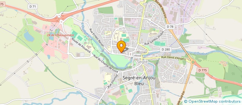 localisation de l'entreprise MONSIEUR FABRICE GODICHET  SEGRE-EN-ANJOU BLEU