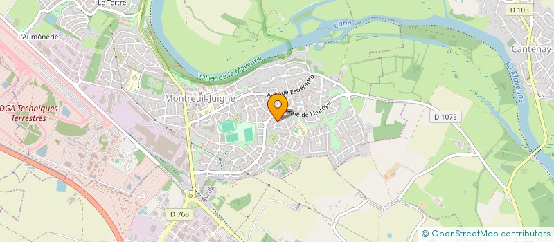 localisation de l'entreprise MONSIEUR FABRICE GONTIER  MONTREUIL-JUIGNE