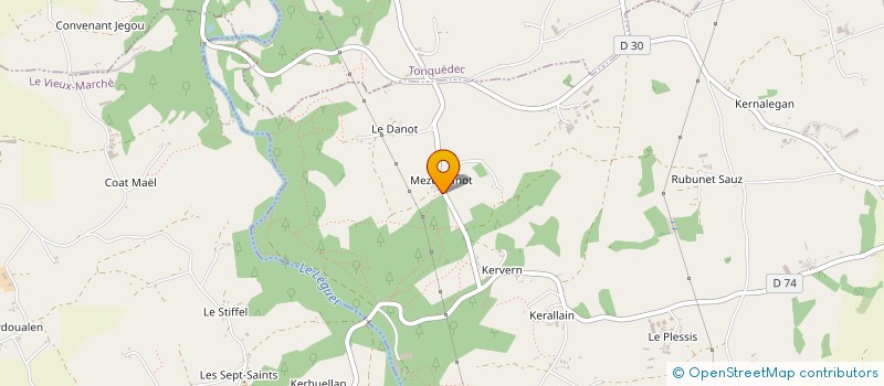 localisation de l'entreprise MONSIEUR FABRICE GOURHANT  PLUZUNET