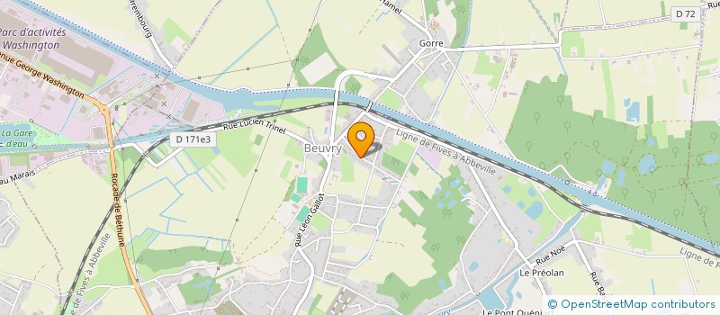 localisation de l'entreprise MONSIEUR FABRICE GRAVELEINE  BEUVRY