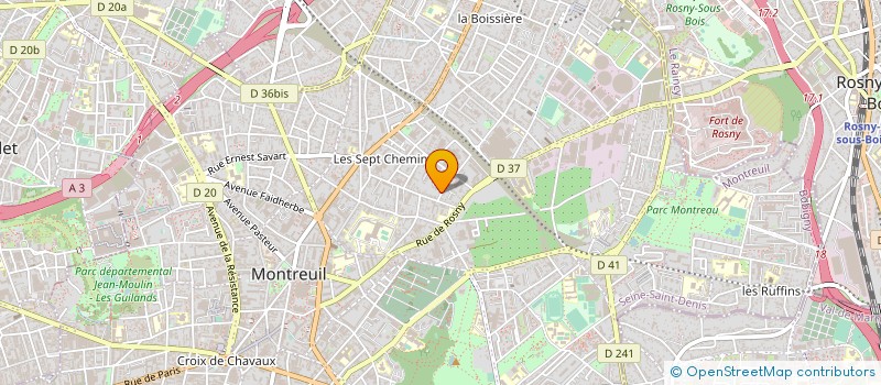 localisation de l'entreprise MONSIEUR FABRICE GRENARD à MONTREUIL