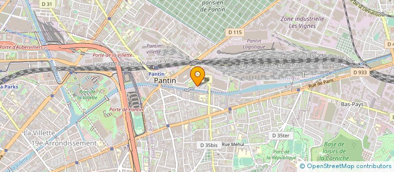 localisation de l'entreprise MONSIEUR FABRICE GRIMAL à PANTIN