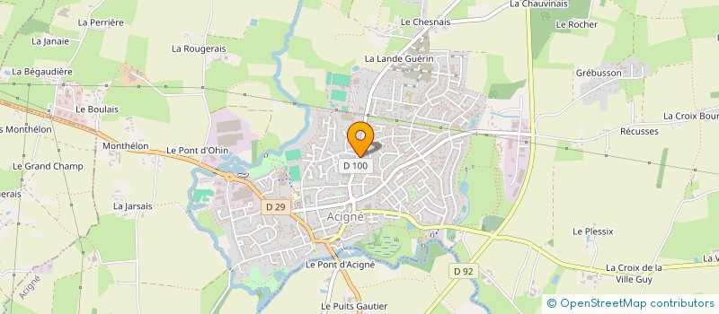 localisation de l'entreprise MONSIEUR FABRICE GROLIER  ACIGNE