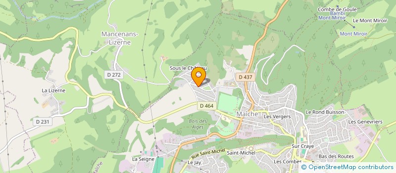 localisation de l'entreprise MONSIEUR FABRICE GROSJEAN  MAICHE