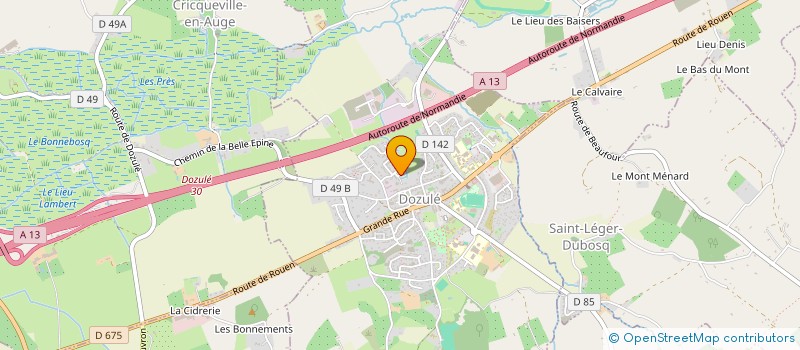 localisation de l'entreprise MONSIEUR FABRICE GUILBERT  DOZULE