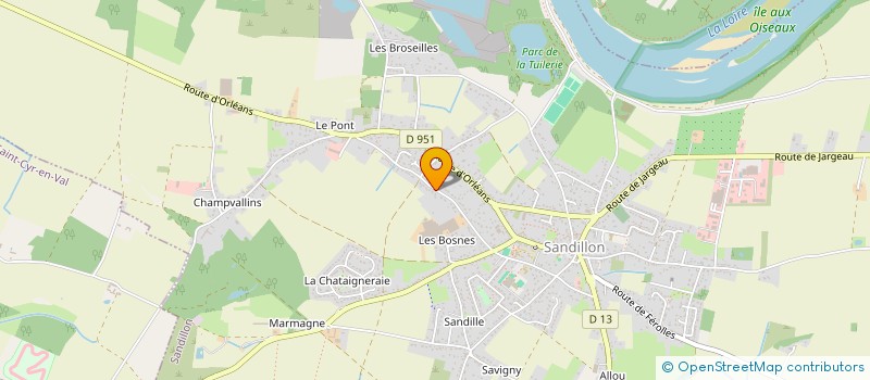 localisation de l'entreprise MONSIEUR FABRICE GUILBON à SANDILLON
